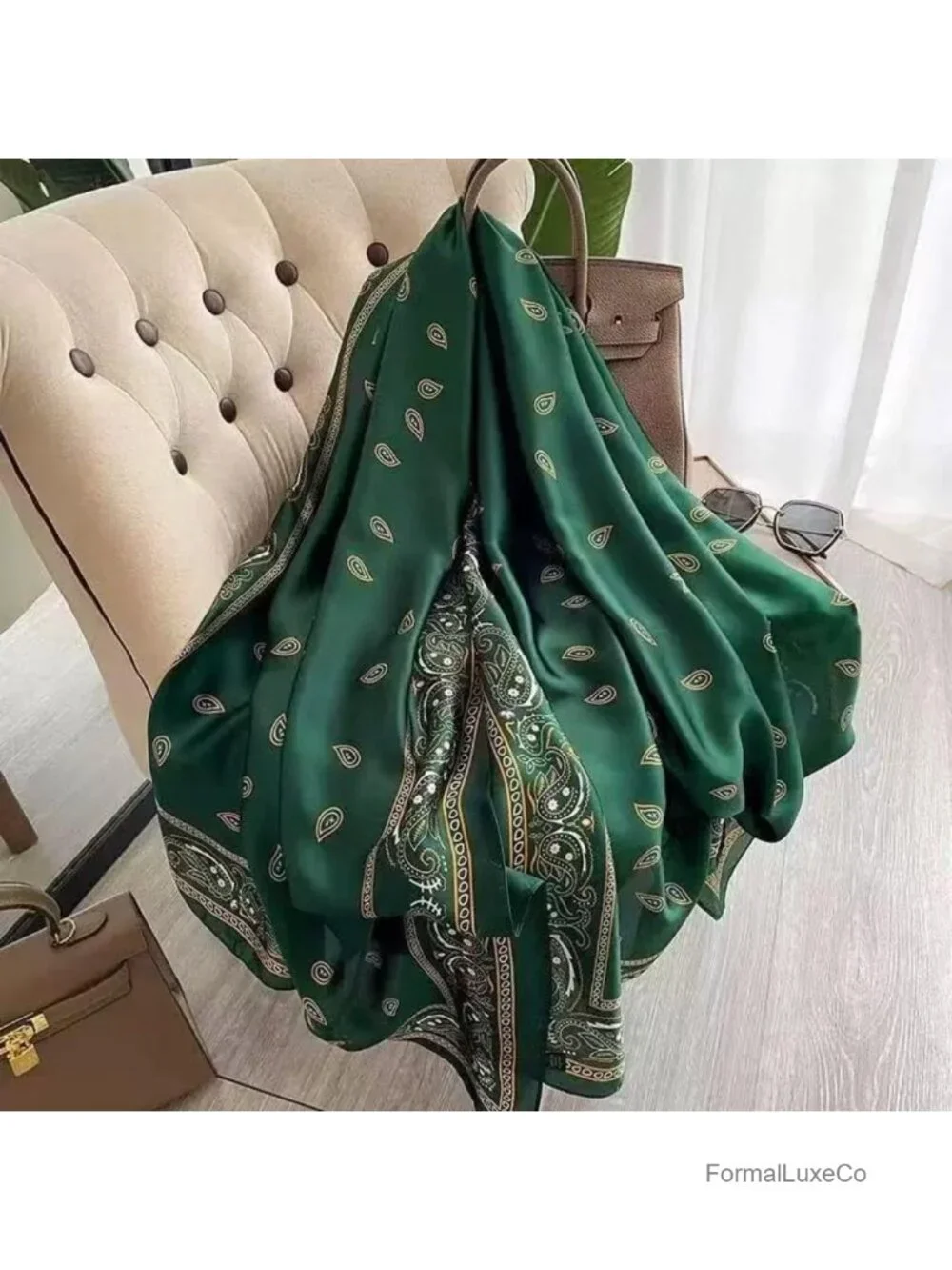 Oversized Silk-like Scarf Fashion Shawl Wrap Long Satin Lightweight